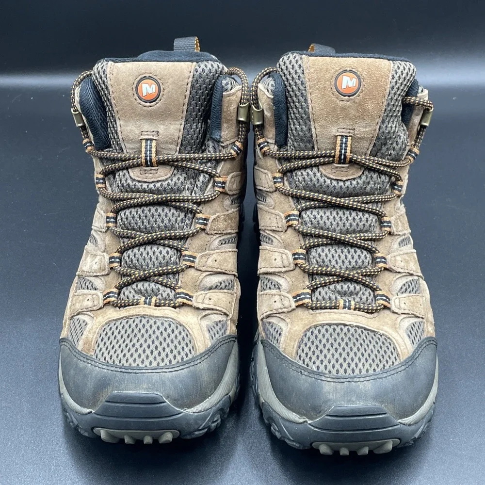 Merrell Moab 2 Mid Men's Size 7 Earth Brown Waterproof Trail Hiking Boots